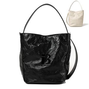 Genuine Leather Top Handle Shoulder Bag for Women