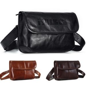 Leather Crossbody Messenger Bag for Men