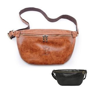 Retro PU Leather Belt Chest Bag