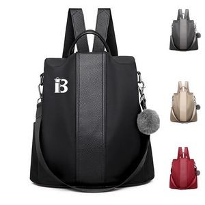 Nylon trend travel backpack with pendant