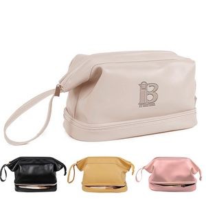 PU Leather Large Capacity Travel Cosmetic Bag for Women