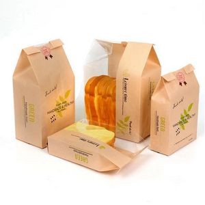 Customized Brown Paper Bread Cookie Bag