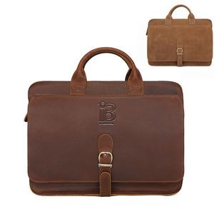 Leather Briefcase for Men Computer Bag Laptop Waterproof
