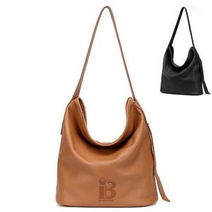 Women's Genuine Leather Hobo Shoulder Bag
