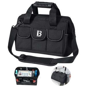 Tool Bag with Waterproof Multi-Pockets Wide Mouth
