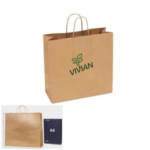 Recycled Tan Brown Paper Shopping Bag