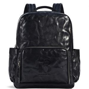 Leather Business Backpack for Laptop