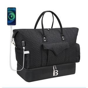 Dry-Wet Separation Fitness Duffel Bag With Usb Charging Port