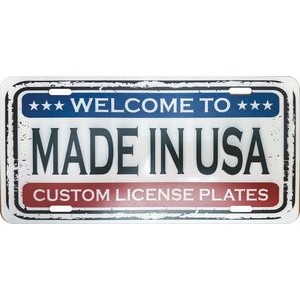 Full color aluminum license plate