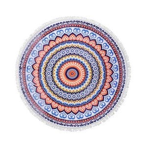 Microfiber Round Beach Towel with Fringes