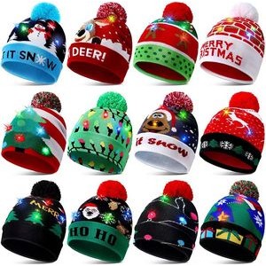 Jacquard LED Knitted Christmas Hat