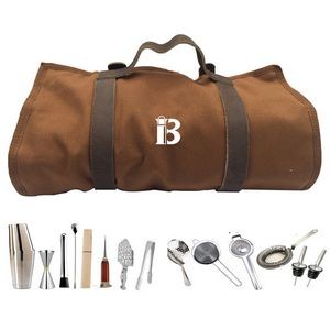 Stainless Steel Cocktail Shaker Set with canvas bag