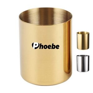 Gold Stainless Steel Pen Holder Cup