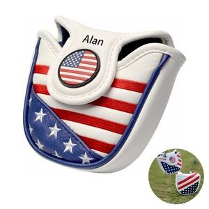 PU Leather America Mallet Golf Putter Cover Headcover