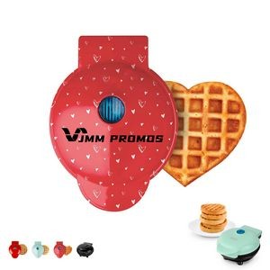 Mini Maker For Individual Waffles Red Love Heart