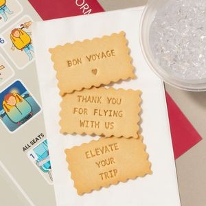 Custom Message and Logo Individually Wrapped Cookie with transparent cello bag