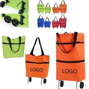 Foldable Shopping Tote Bag With Wheels