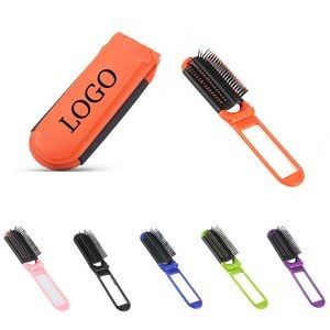Folding Hair Comb With Mirror
