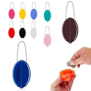Pvc Soft Rubber Oval Coin Purse