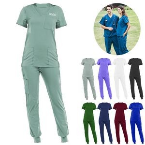 Female Nurse Summer Elastic Medical Uniform