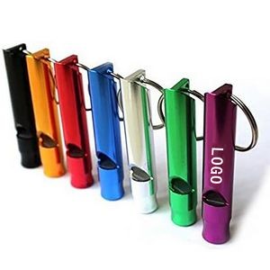 Aluminum Whistle With Keychain
