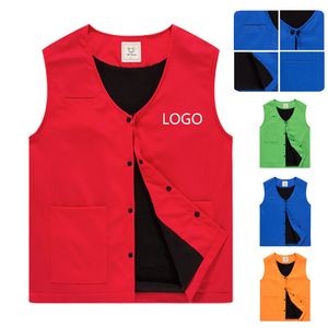 Thickened Volunteer Work Clothes Red Vest