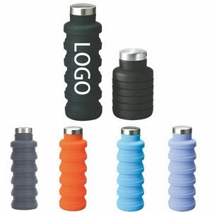 17OZ. Foldable Silicone Water Bottle
