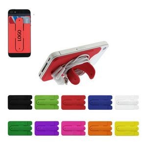 Cell Phone Silicone Card Holder Kickstand