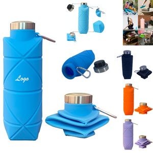 Silicone Collapsible Bottle With Stainless Twist Cap