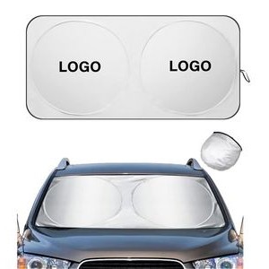 Car Windshield Sunshade with Storage Pouch