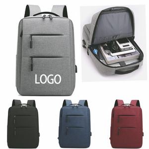Double Zipper Usb Business Backpack