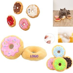 Doughnut Plush Dog Squeaky Toys
