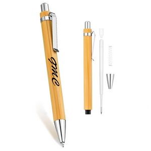 Bamboo Stylus Pen With Ballpoint