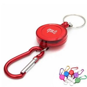 Retractable Keychain Badge with Carabiner