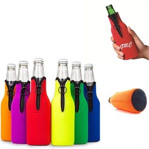 Neoprene Zipper Beer Bottle Cooler