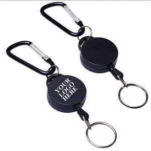 Retractable Keychain With Carabiners