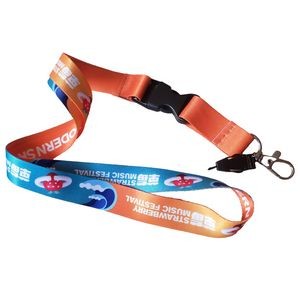 1"W Polyester Lanyard with Buckler