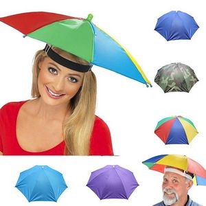 Foldable Rainbow Head Umbrella Hat