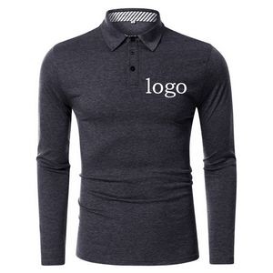 Vansport Omega Solid Long Sleeve Mesh Tech Polo Shirt