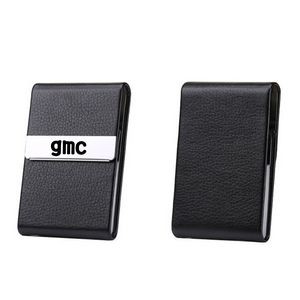 PU & stainless steel Business Card Case