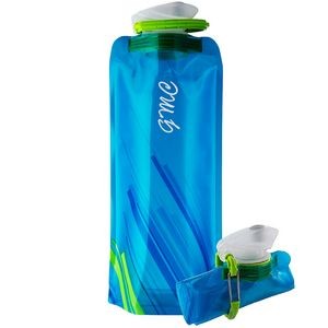 23.7 Oz Flexible Portable Sports Water Bottle With Carabiner