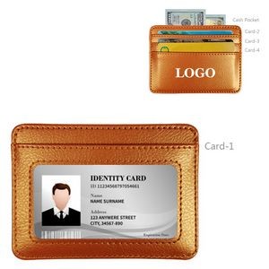Multi PU Leather Card Holder Wallet