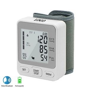 Broadcast Rechargeable Wrist Blood Pressure Monitor