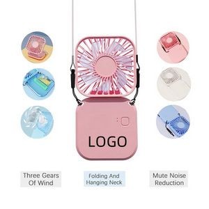Portable Necklace Folding Fan