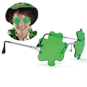Irish Clover Leaf Sunglasses - Festive Party Eyewear