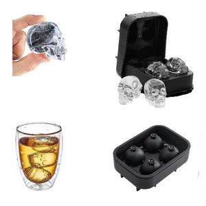 Silicone Whisky 3D Skull Ice Mold Tray