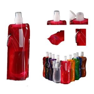 16 oz Collapsible Water Bottle with Carabiner