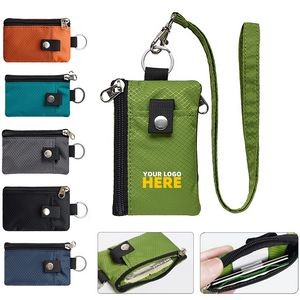 Wallet With Lanyard Keychain