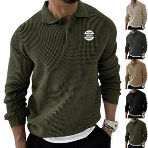 Men's Lapel Collar Sweater