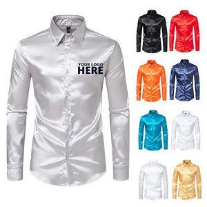 Men Solid Color Gorgeous Long Sleeve Shirt